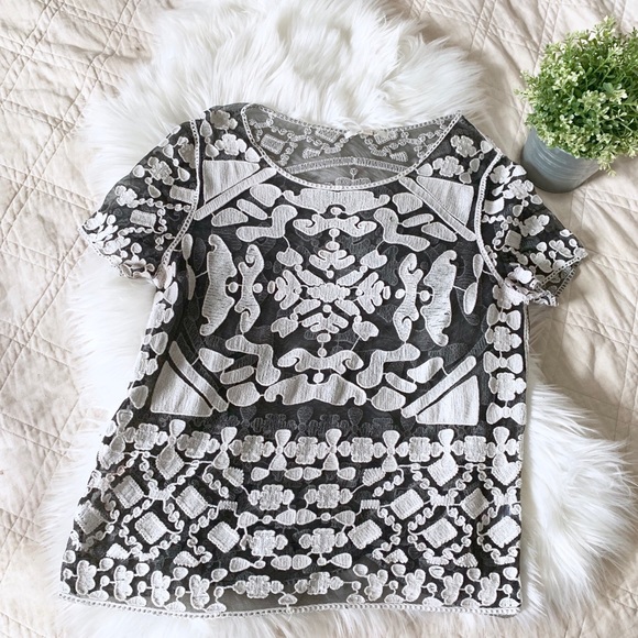 Francesca's Collections Tops - Miami Sheer Lace Top from Francesca’s | Size M